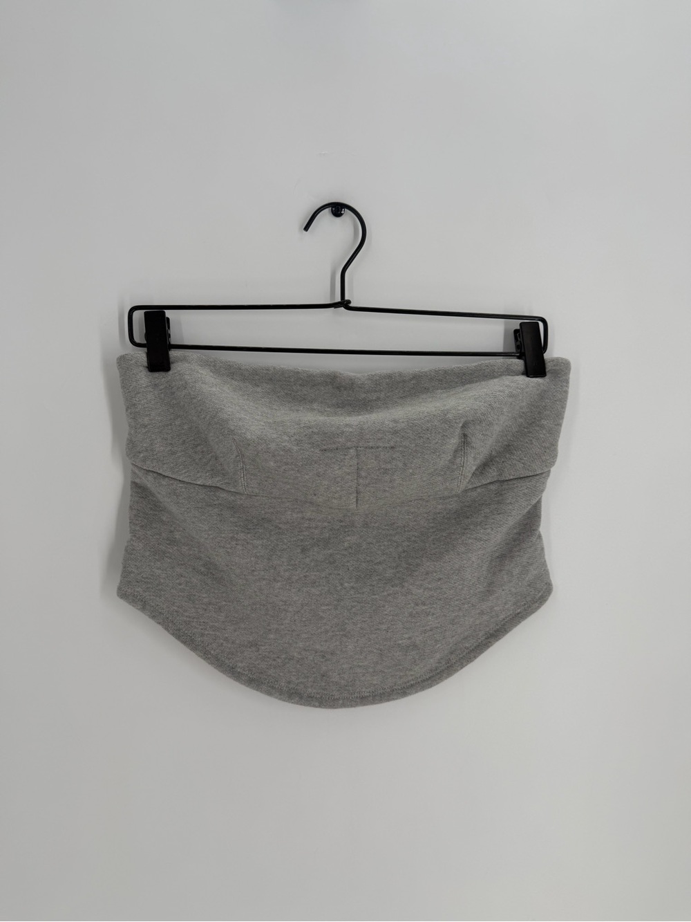 Orseund Iris Le Sport Bustier French Terry Strapless Tube Top In Heather Grey